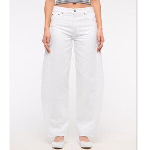 Abercrombie Women's Mid Rise Barrel Jean